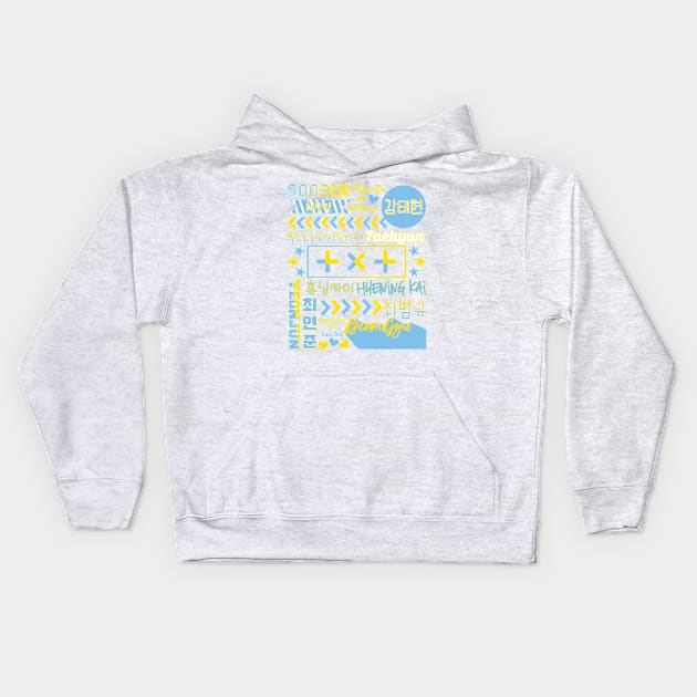 TXT Collage Kids Hoodie by lovelyday